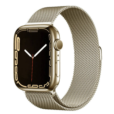 Apple Watch 7 45mm Zore Band-01 Metal Kordon Gold