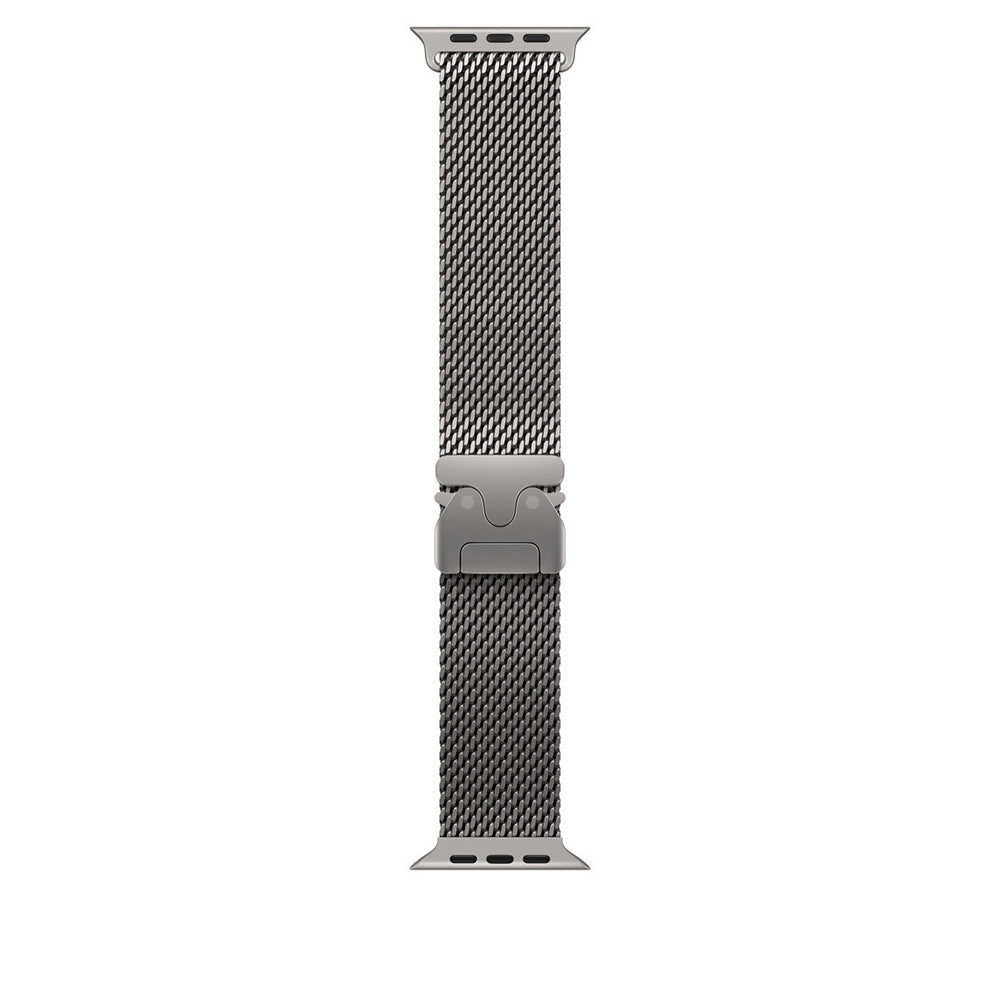 Apple Watch 7 45mm Zore KRD-100 Titanyum Hasır Kordon Siyah-Titanyum