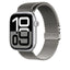 Apple Watch 7 45mm Zore KRD-100 Titanyum Hasır Kordon Titanyum-Gümüş