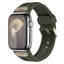 Apple Watch 7 45mm Zore KRD-117 Hava Alabilen Delikli Metal Süslemeli Desenli Silikon Kordon Titanyum-Turuncu