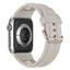 Apple Watch 7 45mm Zore KRD-117 Hava Alabilen Delikli Metal Süslemeli Desenli Silikon Kordon Titanyum-Turuncu