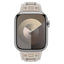 Apple Watch 7 45mm Zore KRD-117 Hava Alabilen Delikli Metal Süslemeli Desenli Silikon Kordon Titanyum-Starlight