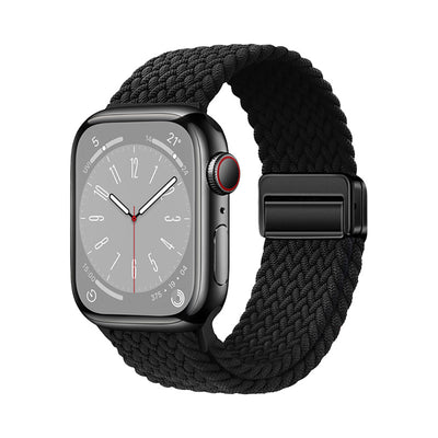 Apple Watch 7 45mm Zore KRD-134 Örgü Tasarımlı Hasır Kordon Strap Kayış Lila