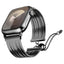 Apple Watch 7 45mm Zore KRD-137 Metal Hasır Kordon Siyah