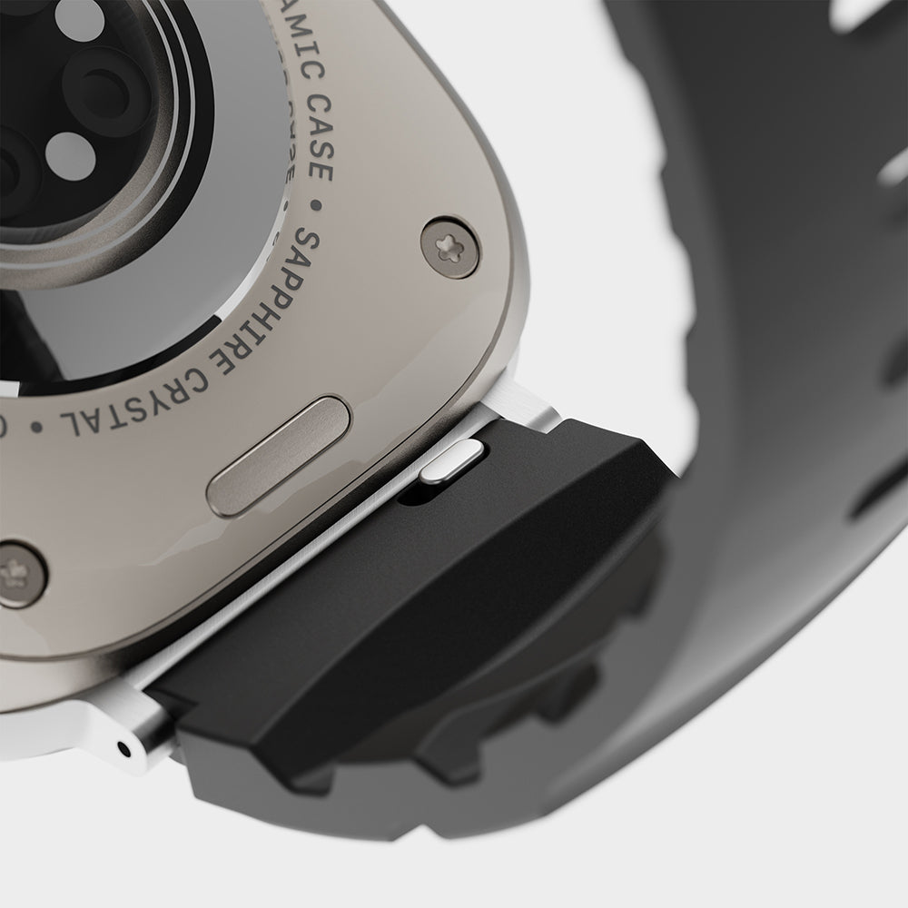 Apple Watch 7 45mm Zore KRD-143 Silikon Kordon Siyah