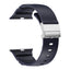 Apple Watch 7 45mm Zore KRD-145 Metal Tokalı Silikon Kordon Starlight