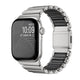 Apple Watch 7 45mm Zore KRD-149 Metal Silikon Kordon Gümüş-Siyah
