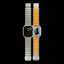 Apple Watch 7 45mm Zore KRD-152 Titanyum Silikon Kordon Siyah-Turuncu