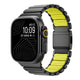 Apple Watch 7 45mm Zore KRD-152 Titanyum Silikon Kordon Siyah-Yeşil