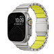 Apple Watch 7 45mm Zore KRD-152 Titanyum Silikon Kordon Gri-Yeşil