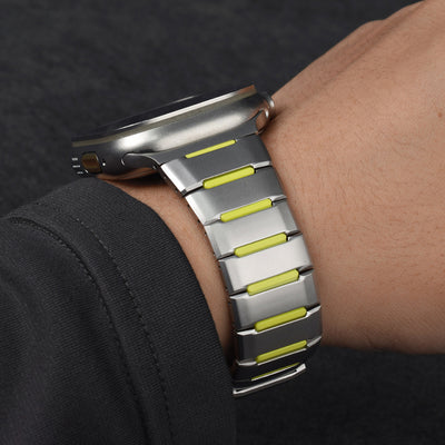 Apple Watch 7 45mm Zore KRD-155 Metal Silikon Kordon