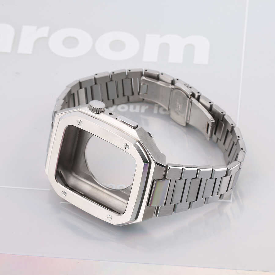 Apple Watch 7 45mm Zore KRD-64 Metal Kordon Siyah