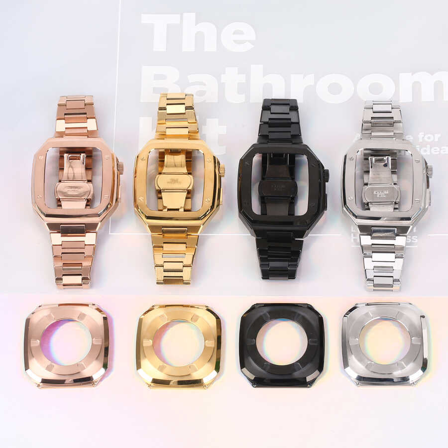 Apple Watch 7 45mm Zore KRD-64 Metal Kordon Gümüş