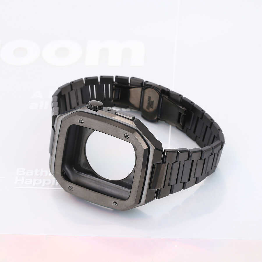 Apple Watch 7 45mm Zore KRD-64 Metal Kordon Gümüş
