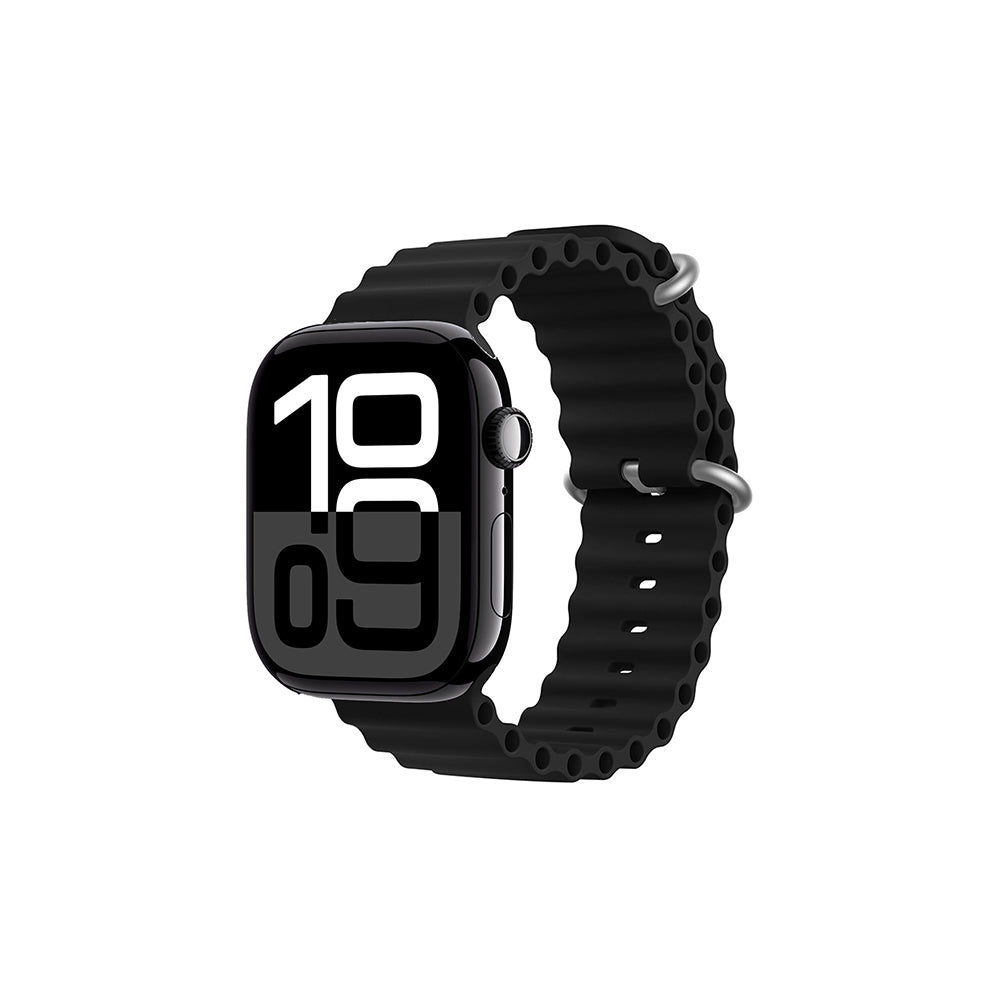 Apple Watch 7 45mm Zore KRD-75 Silikon Kordon Siyah