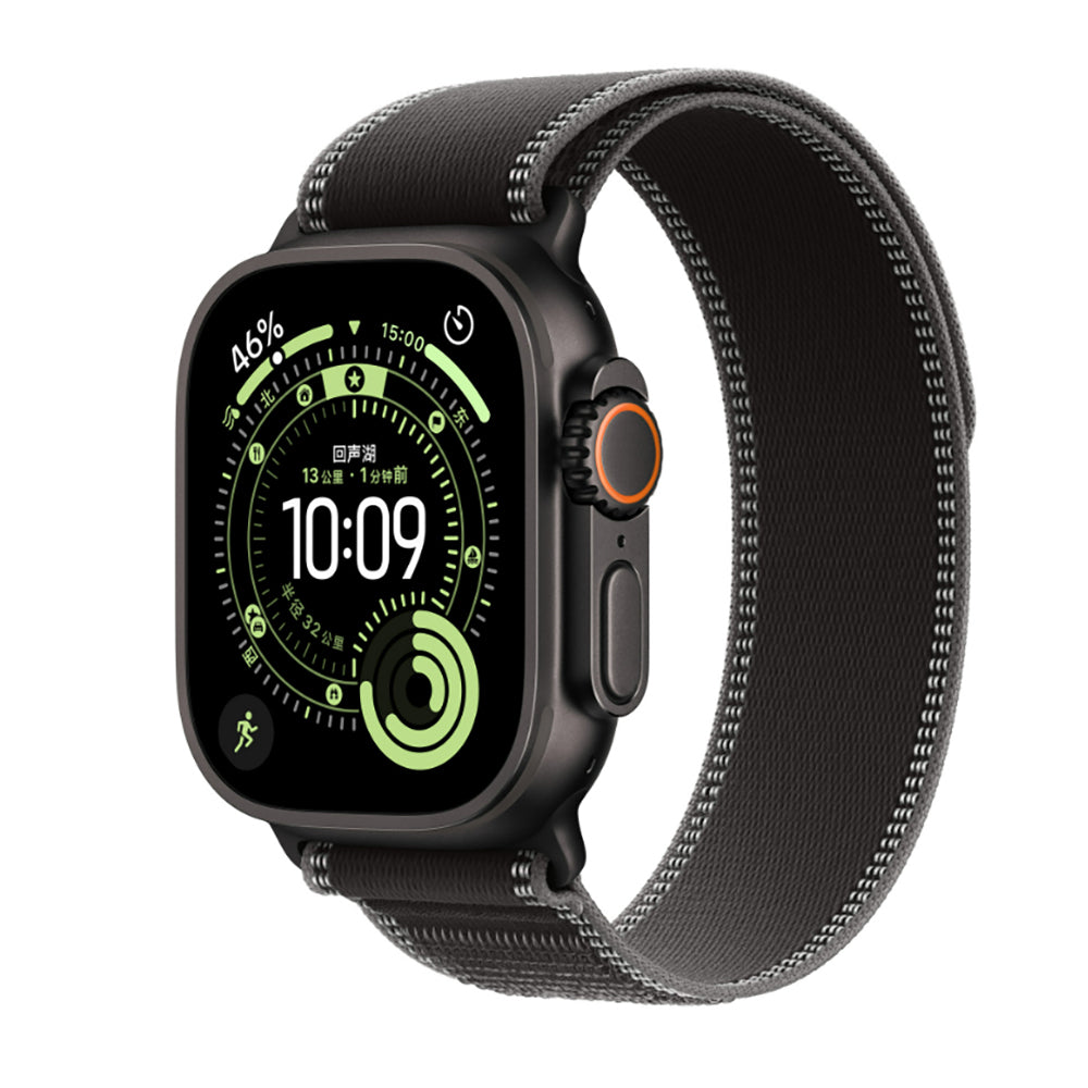 Apple Watch 7 45mm Zore KRD-77 Hasır Kordon Charcoal