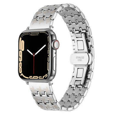 Apple Watch 7 45mm Zore KRD-86 Metal Kordon Gümüş