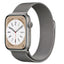 Apple Watch 7 45mm Zore KRD-98 Metal Kordon Gri