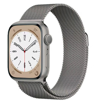 Apple Watch 7 45mm Zore KRD-98 Metal Kordon Gri