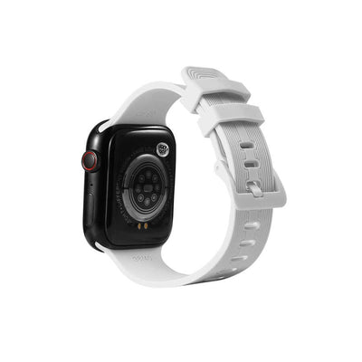 Apple Watch Ultra 49mm Kordon KRD-23 Silikon Strap Kayış Beyaz