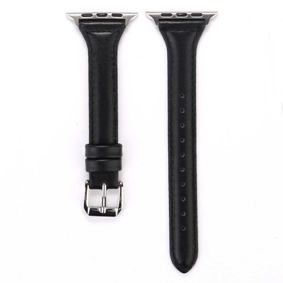 Apple Watch Ultra 49mm Kordon KRD-28 Deri Strap Kayış Siyah