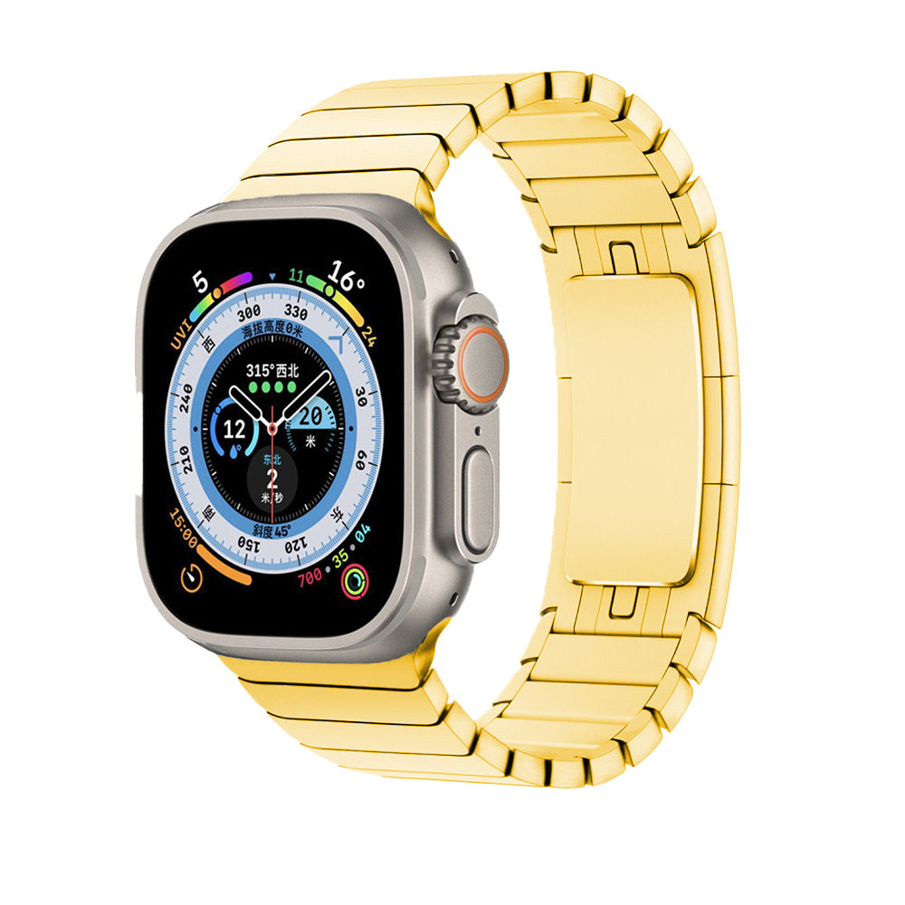 Apple Watch Ultra 49mm Kordon KRD-35 Metal Kordon Gold
