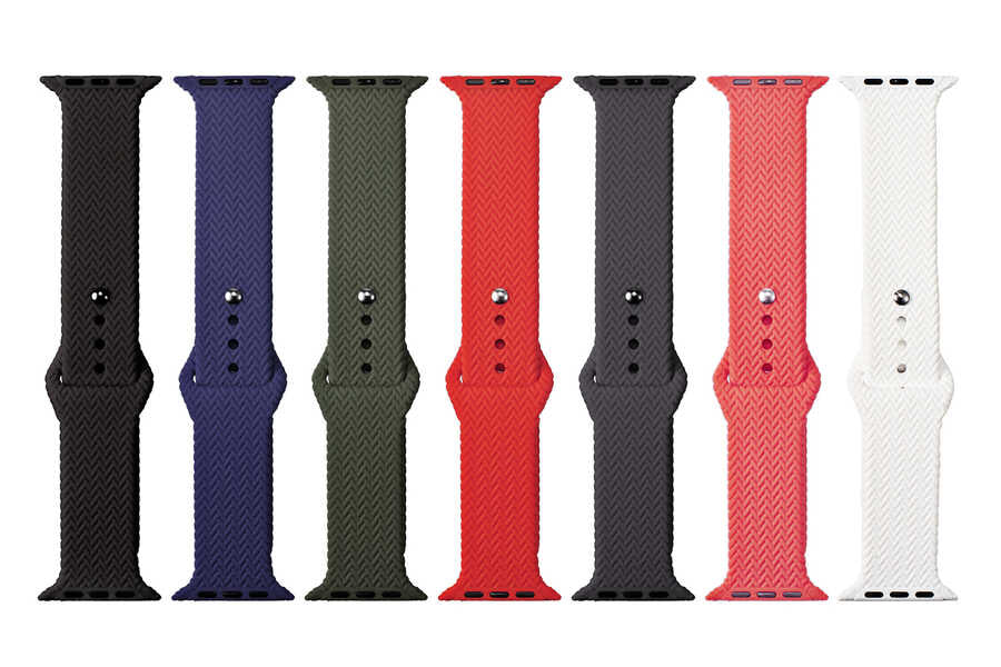 Apple Watch Ultra 49mm Kordon KRD-37 Silikon Strap Kayış Beyaz