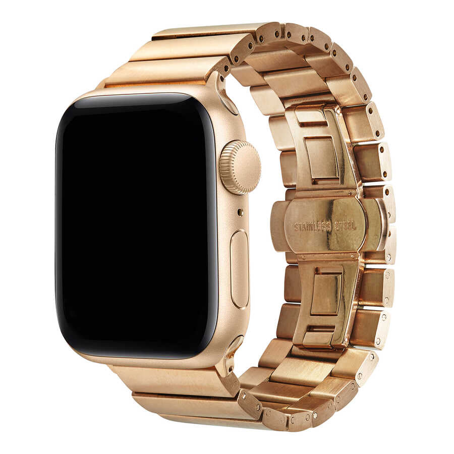 Apple Watch Ultra 49mm Kordon KRD-41 Metal Strap Kayış Gümüş