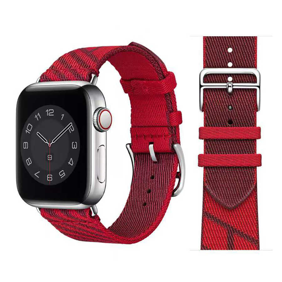 Apple Watch Ultra 49mm Kordon KRD-51 Hasır Strap Kayış NO6