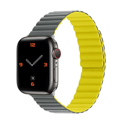 Apple Watch Ultra 49mm Kordon KRD-52 Strap Kayış Gri-Kırmızı