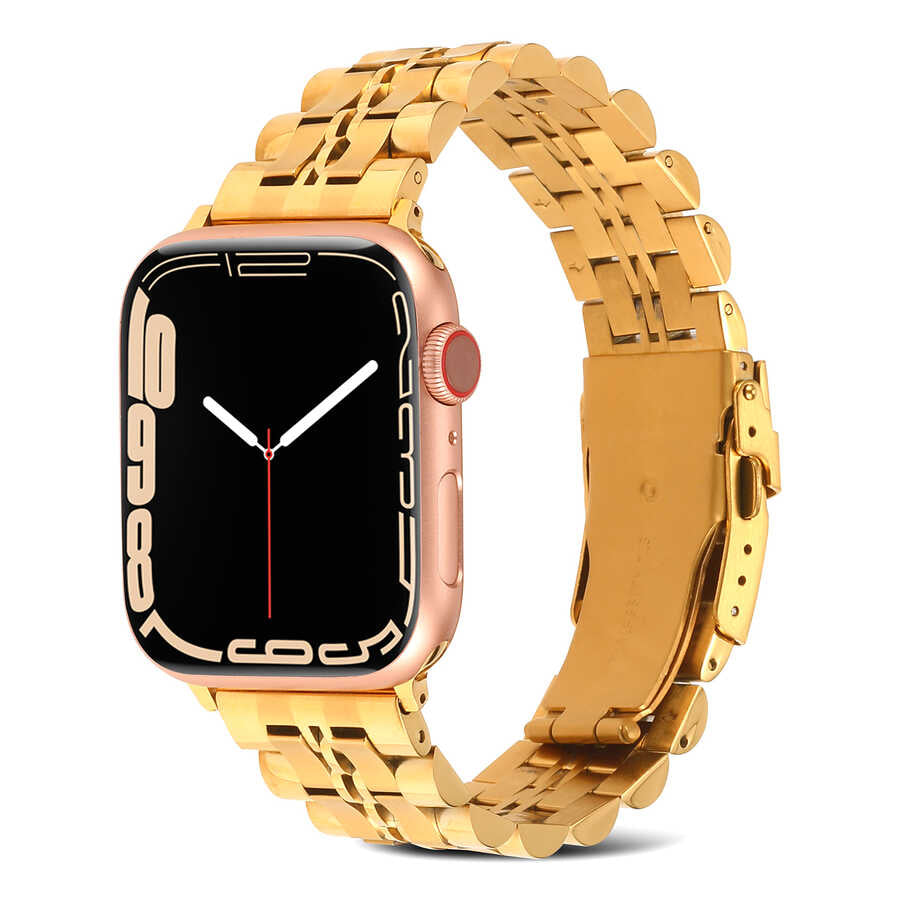 Apple Watch Ultra 49mm Kordon KRD-54 Metal Strap Kayış Siyah