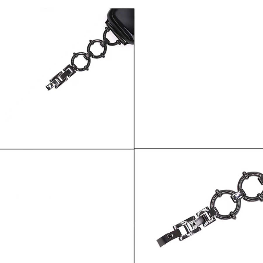 Apple Watch Ultra 49mm Kordon KRD-56 Metal Strap Kayış Siyah