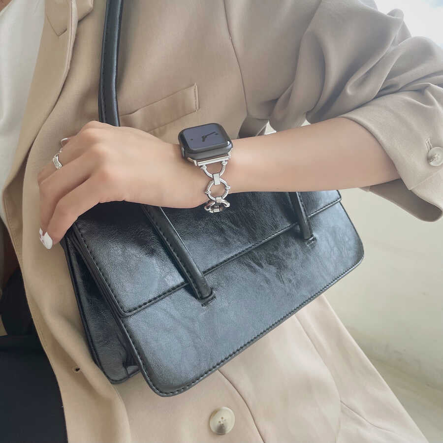 Apple Watch Ultra 49mm Kordon KRD-56 Metal Strap Kayış Gümüş