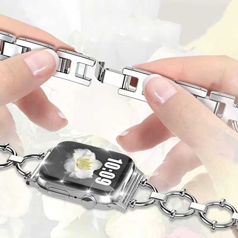 Apple Watch Ultra 49mm Kordon KRD-56 Metal Strap Kayış Siyah