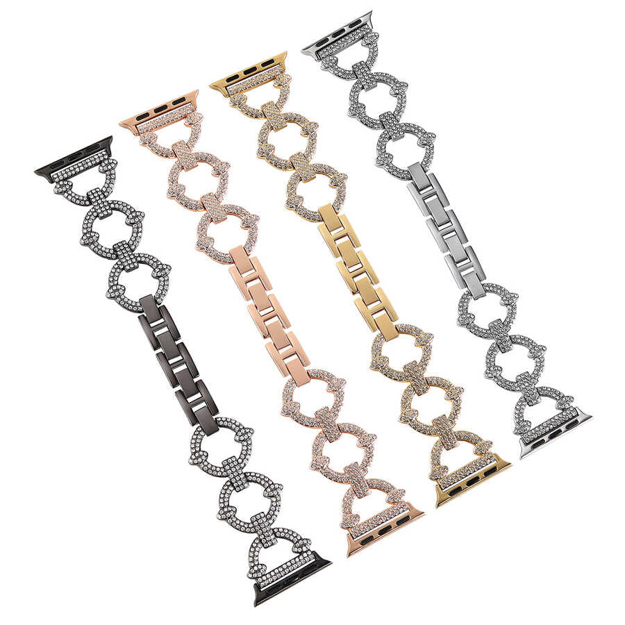 Apple Watch Ultra 49mm Kordon KRD-57 Metal Strap Kayış Gold