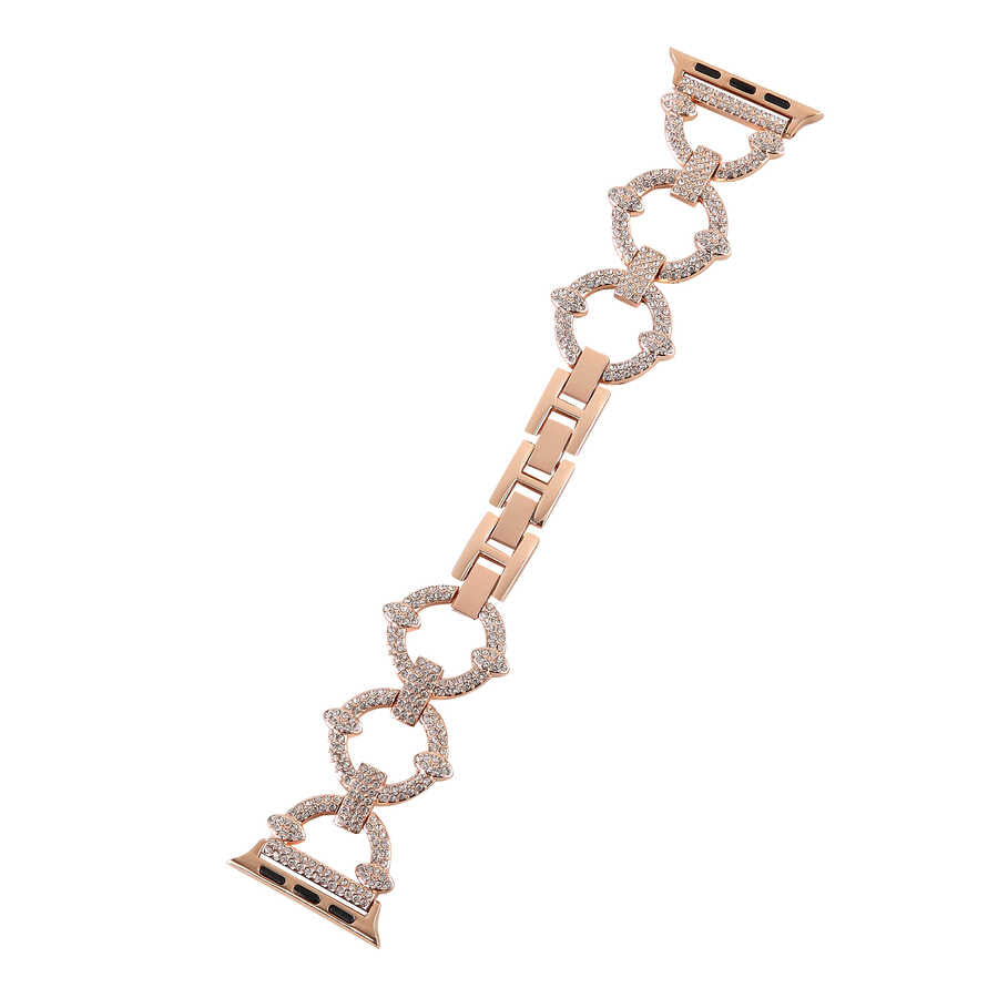 Apple Watch Ultra 49mm Kordon KRD-57 Metal Strap Kayış Rose Gold