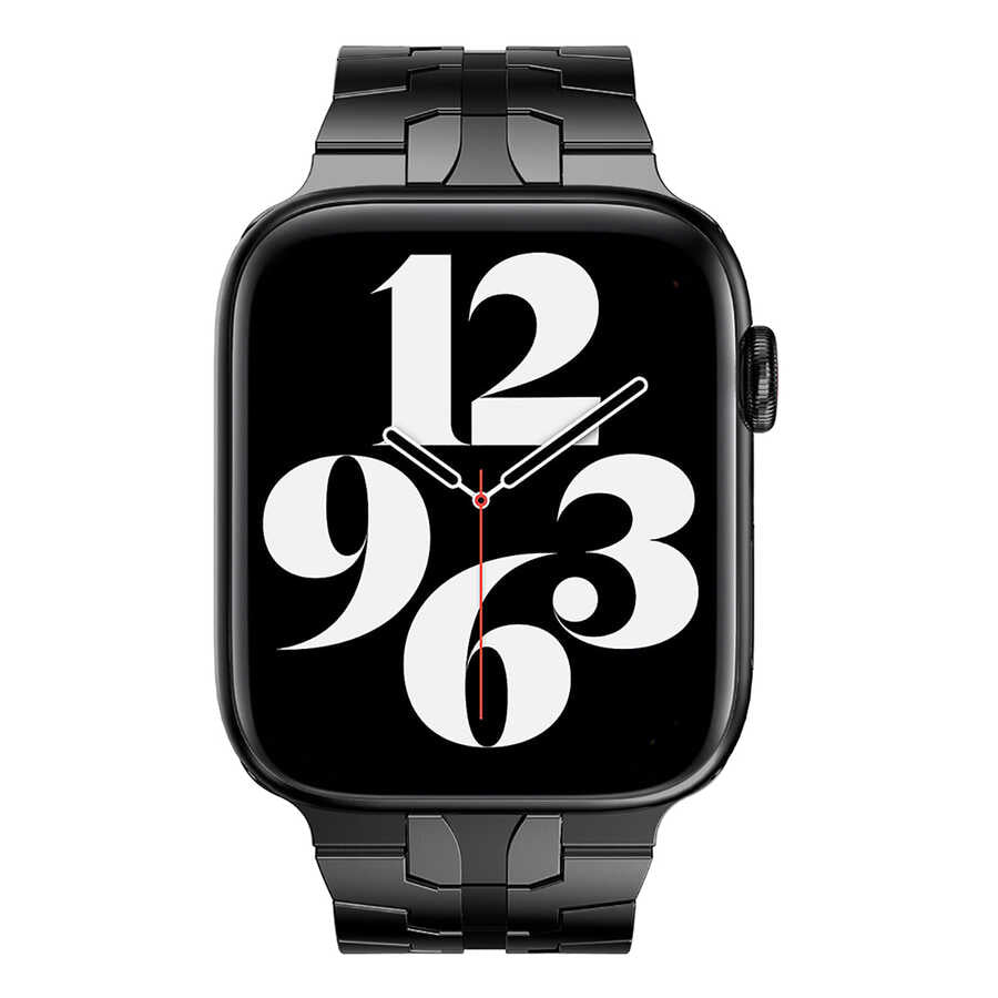 Apple Watch Ultra 49mm Kordon KRD-63 Metal Strap Kayış Gümüş