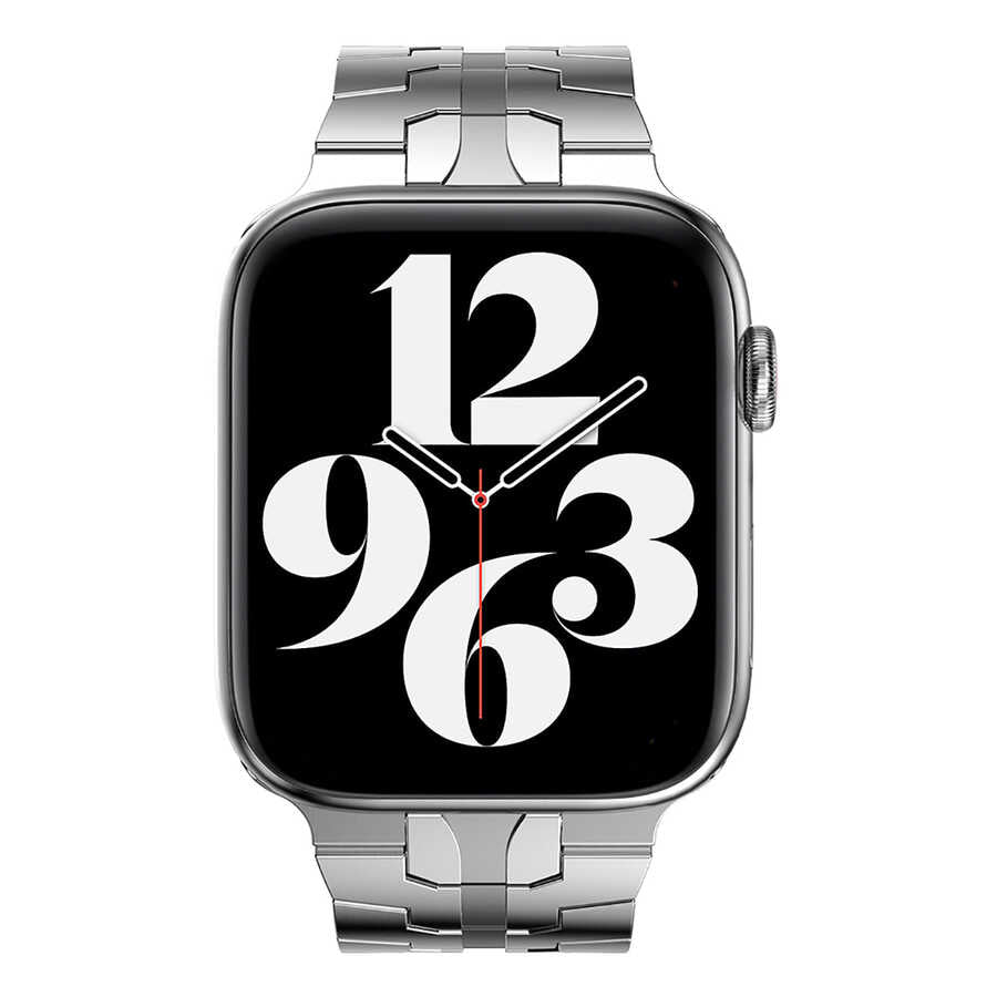 Apple Watch Ultra 49mm Kordon KRD-63 Metal Strap Kayış Siyah