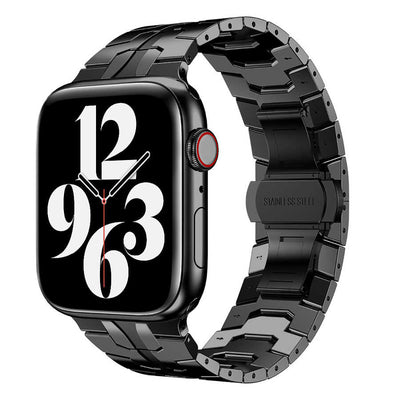 Apple Watch Ultra 49mm Kordon KRD-63 Metal Strap Kayış Siyah