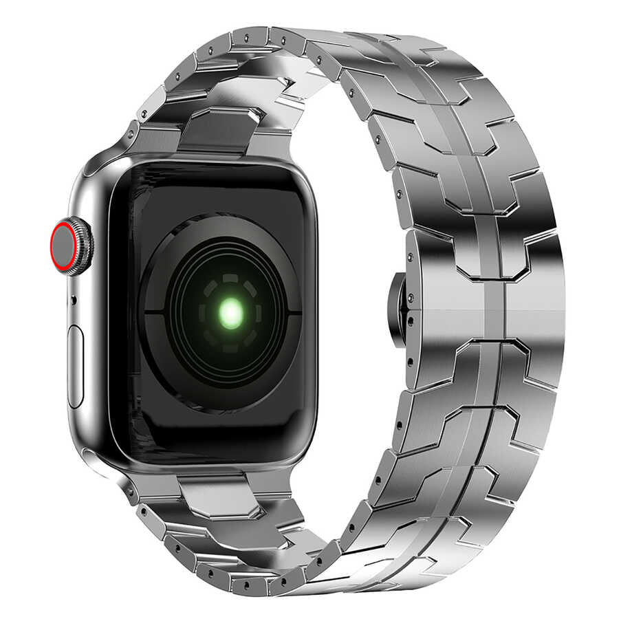 Apple Watch Ultra 49mm Kordon KRD-63 Metal Strap Kayış Siyah