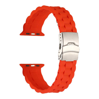 Apple Watch Ultra 49mm Kordon KRD-72 Silikon Strap Kayış Turuncu