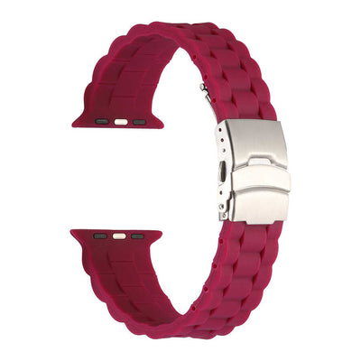 Apple Watch Ultra 49mm Kordon KRD-72 Silikon Strap Kayış Koyu Mor