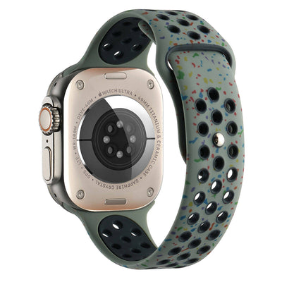 Apple Watch Ultra 49mm Kordon Yeni Seri 2023 KRD-02 Silikon Strap Kayış Haki