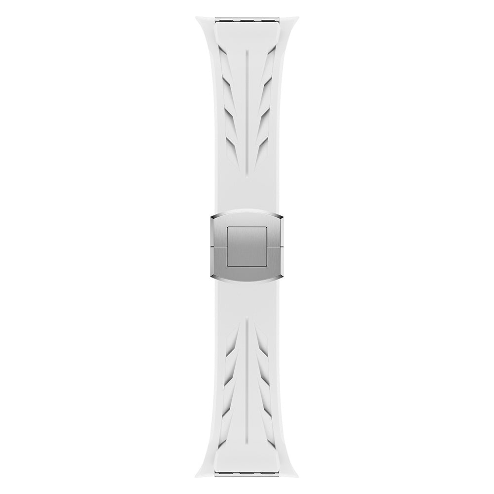 Apple Watch Ultra 49mm KRD-127 Metal Tokalı Silikon Kordon Kırmızı