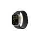 Apple Watch Ultra 49mm KRD-91 Hasır Kordon Strap Kayış Siyah-Mavi