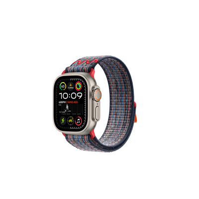 Apple Watch Ultra 49mm KRD-91 Hasır Kordon Strap Kayış Blue Ribbon