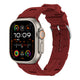 Apple Watch Ultra 49mm KRD-92 Silikon Kordon Koyu Kırmızı