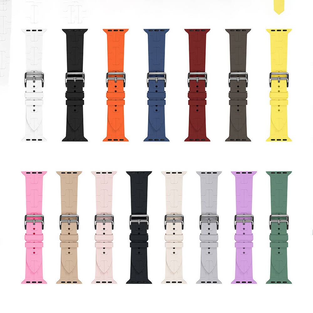 Apple Watch Ultra 49mm KRD-92 Silikon Kordon Kahve Açık