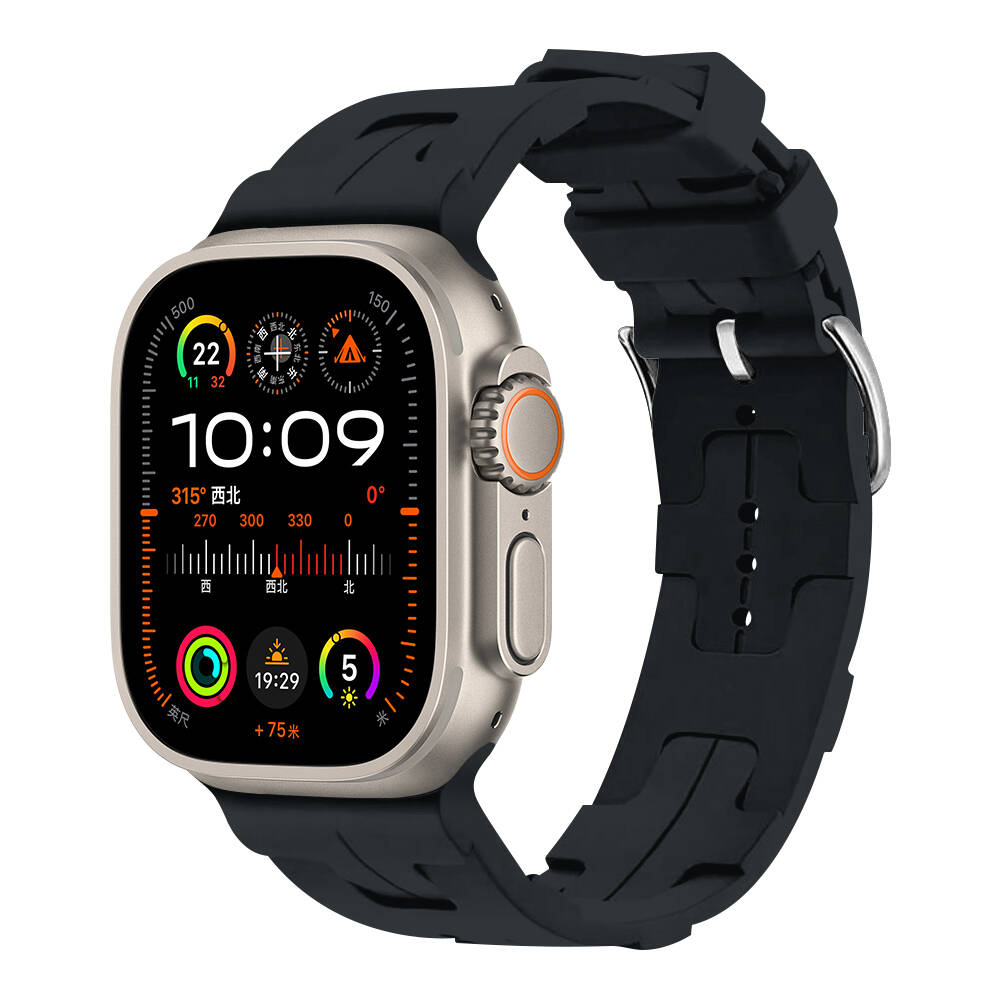 Apple Watch Ultra 49mm KRD-92 Silikon Kordon Midnight