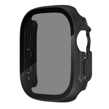 Apple Watch Ultra 49mm Sert PC Kasa ve Privacy Ekran Koruyucu Zore Watch Gard 23 Siyah